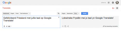 Google Translate in het Fries